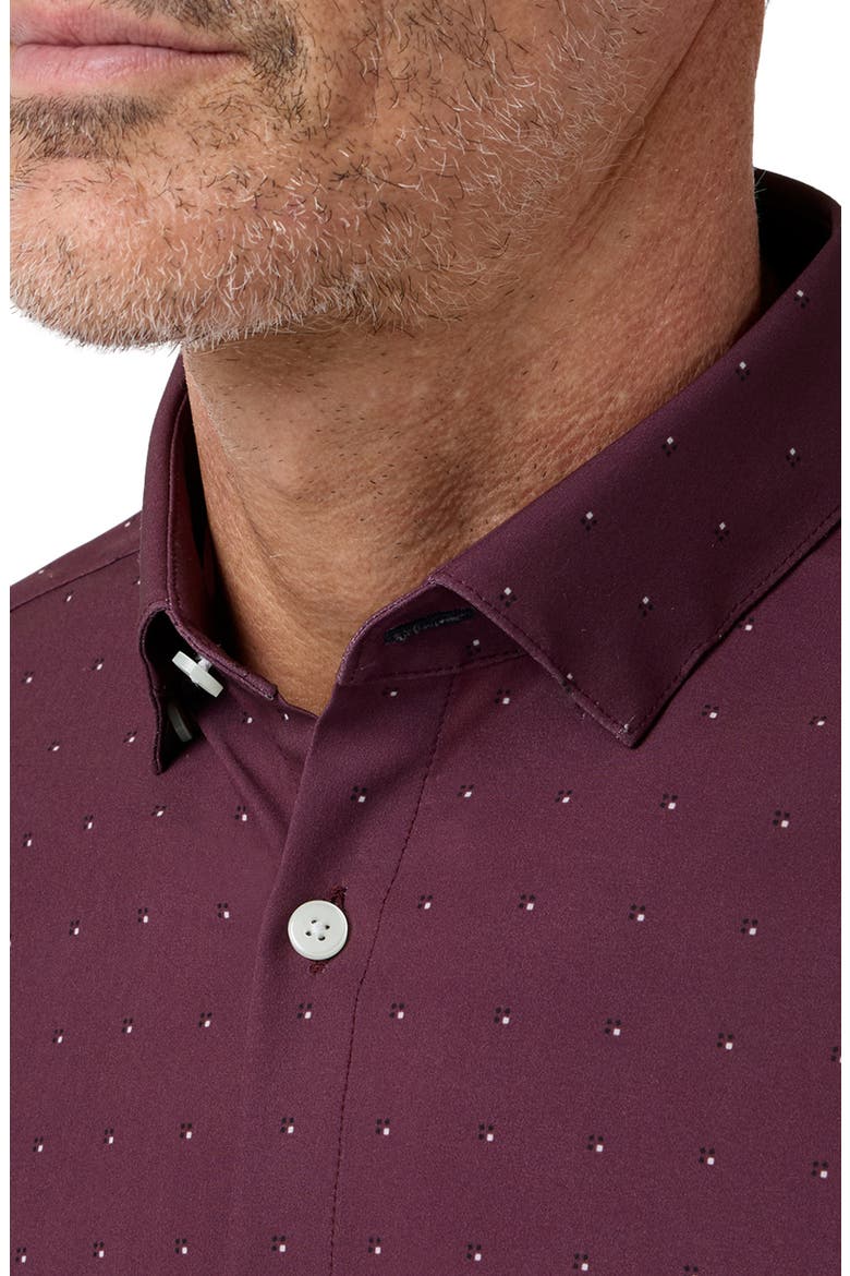Leeward No Tuck Performance Button-Up Shirt, Alternate, color, MERLOT CONSTELLATION
