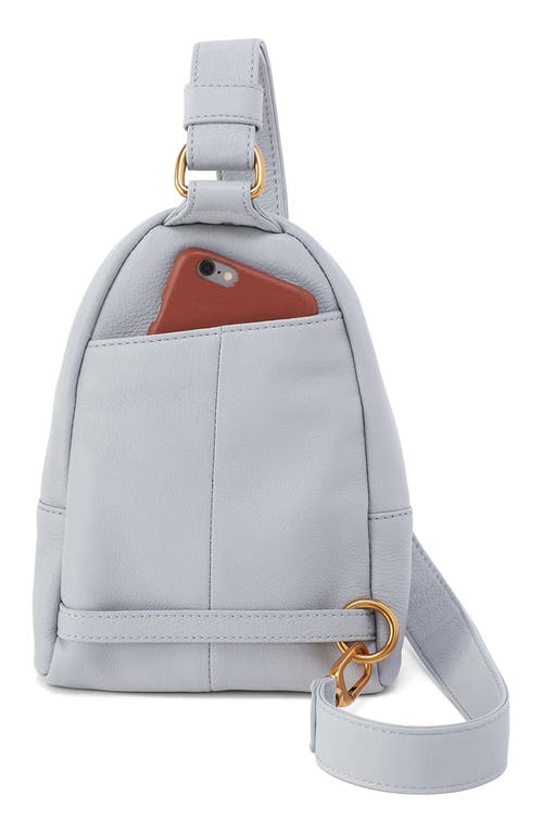 Hobo Fern Leather Sling Bag In Blue Pearl