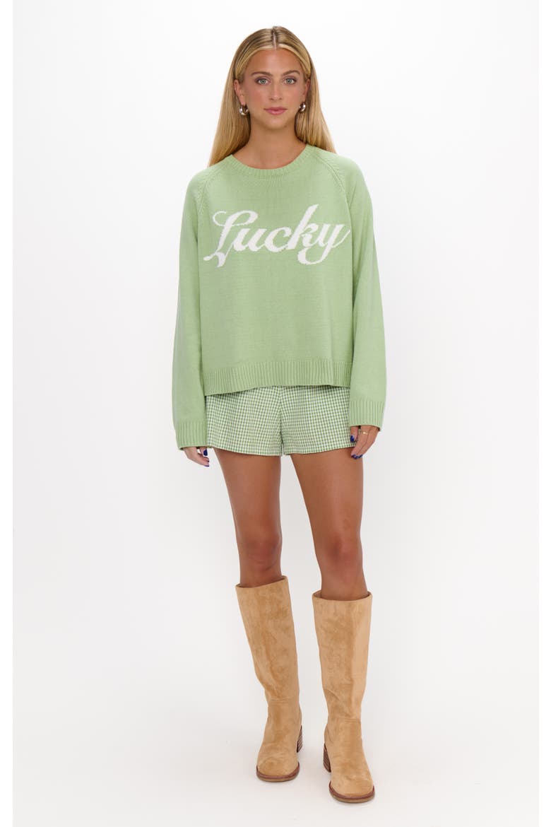 Off Duty Sweater, Alternate, color, Lucky Graphic Knit