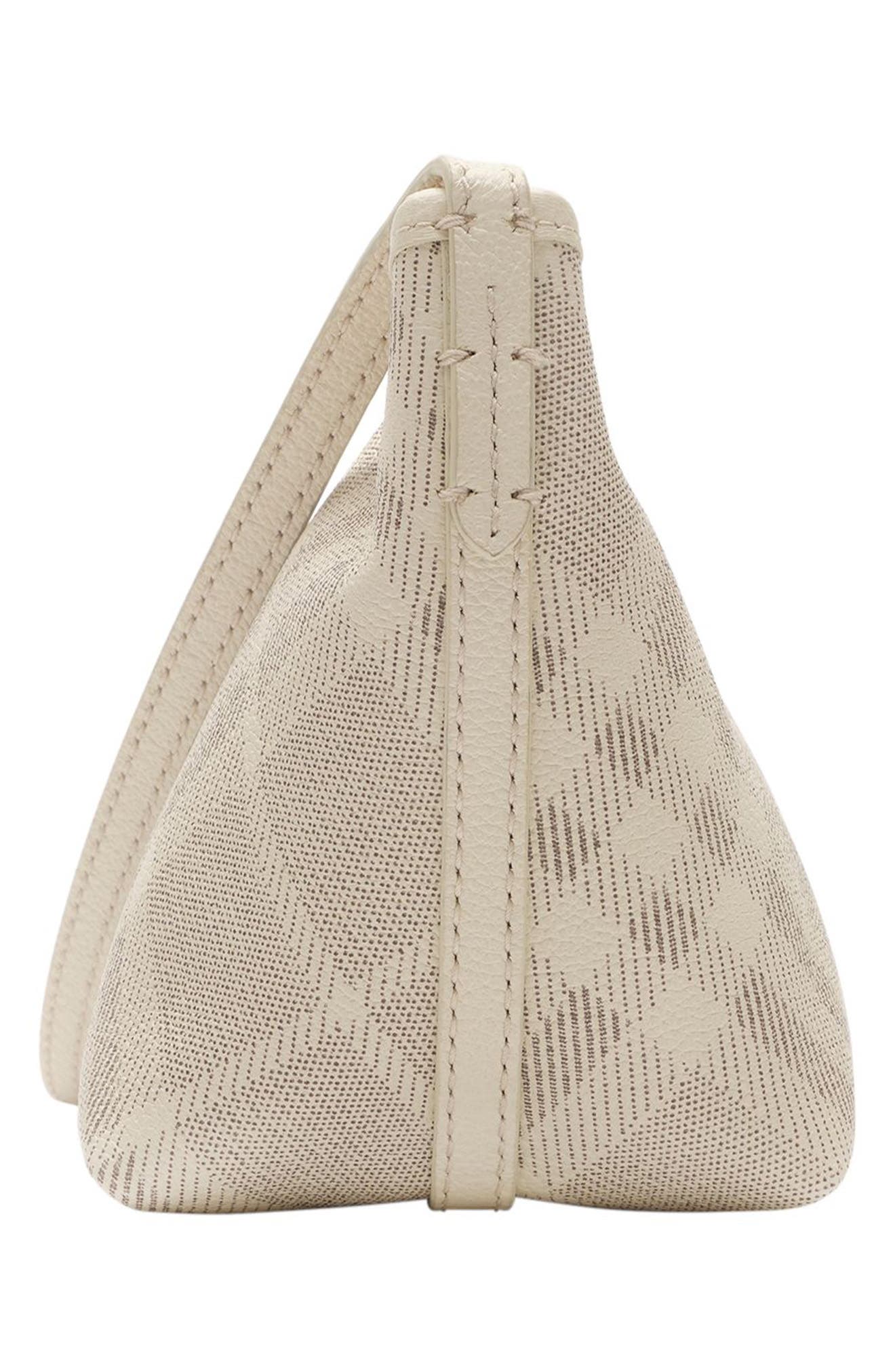 Highlands Check Leather Baguette Bag, Alternate, color, SOAP