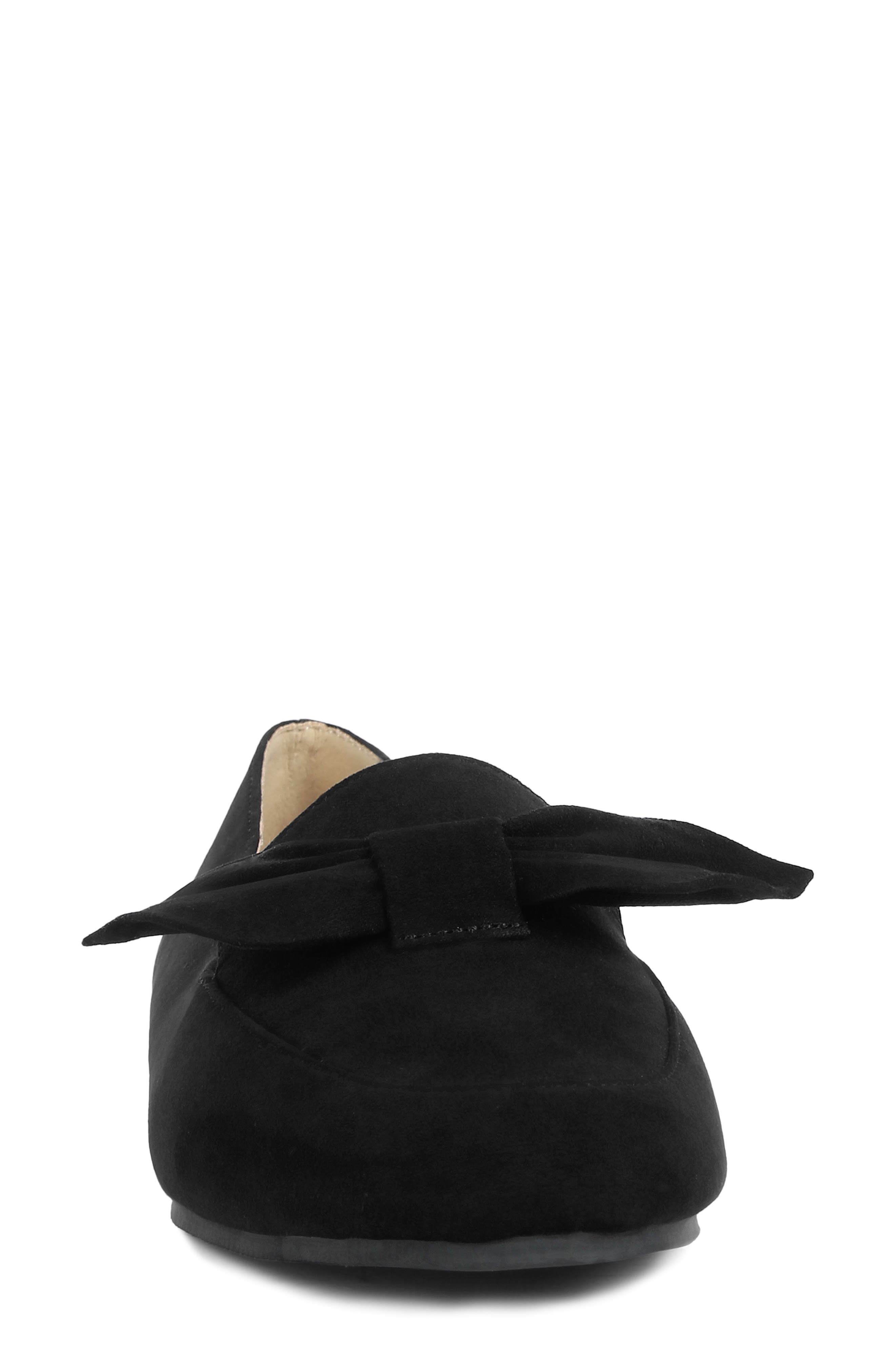 Remee Bow Loafer, Alternate, color, BLACK