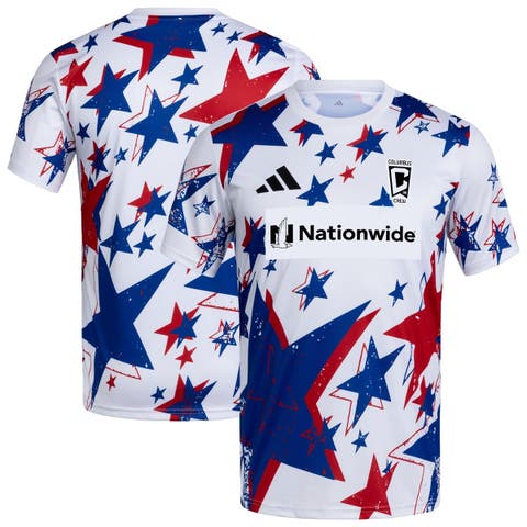 Men's adidas  White Columbus Crew 2026 Americana Pre-Match Jersey