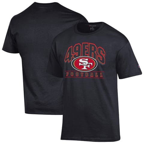 Men's Champion Black San Francisco 49ers Football T-Shirt
