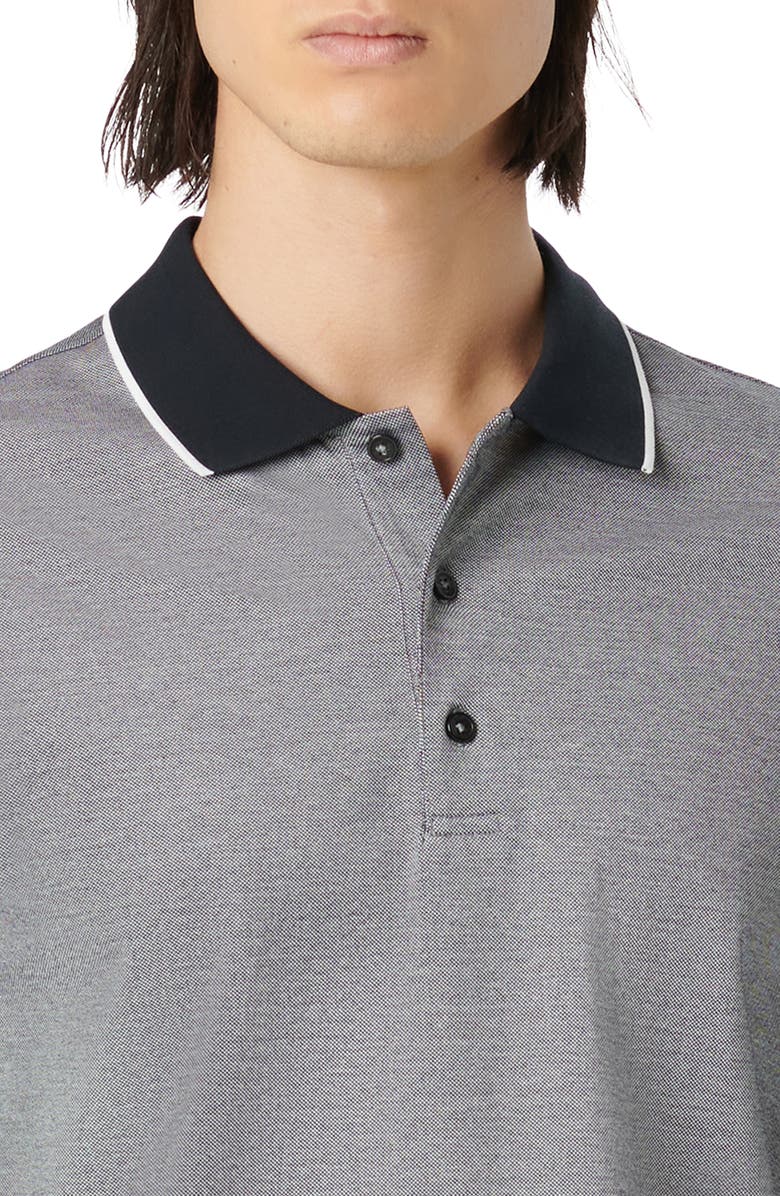 Bugatchi Tipped Piqué Polo, Alternate, color, 