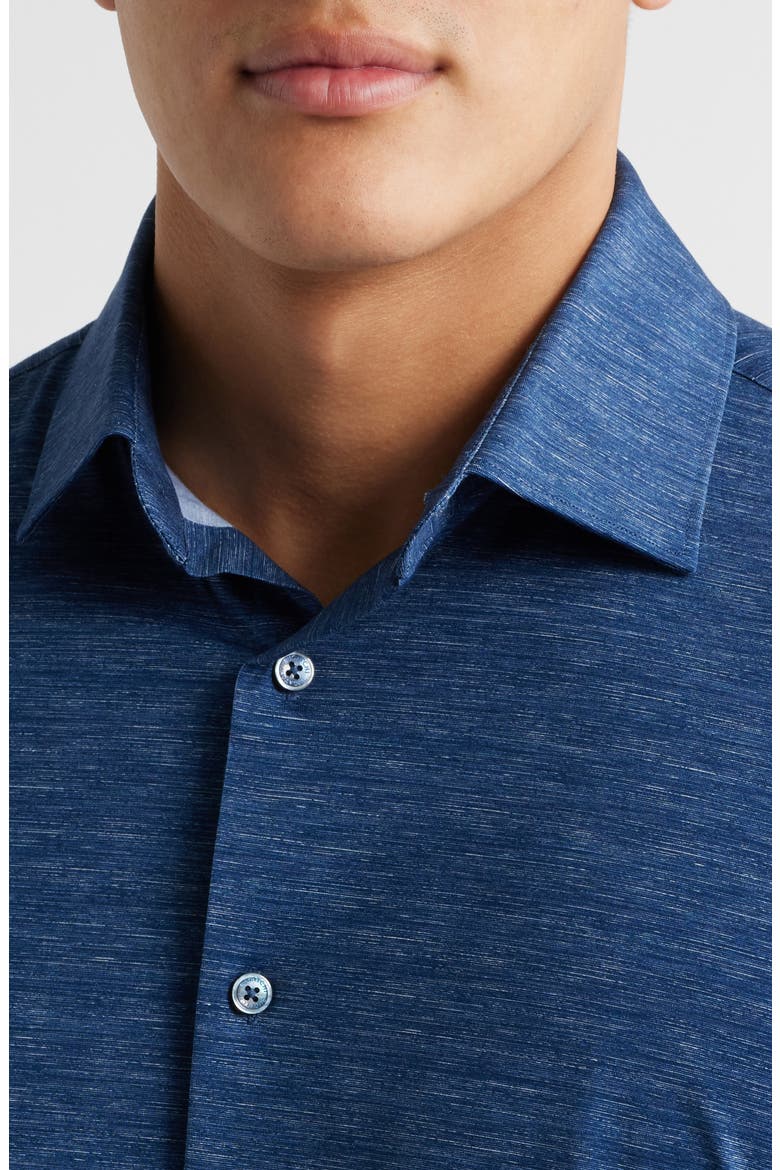 James OoohCotton® Space Dye Button-Up Shirt, Alternate, color, NAVY