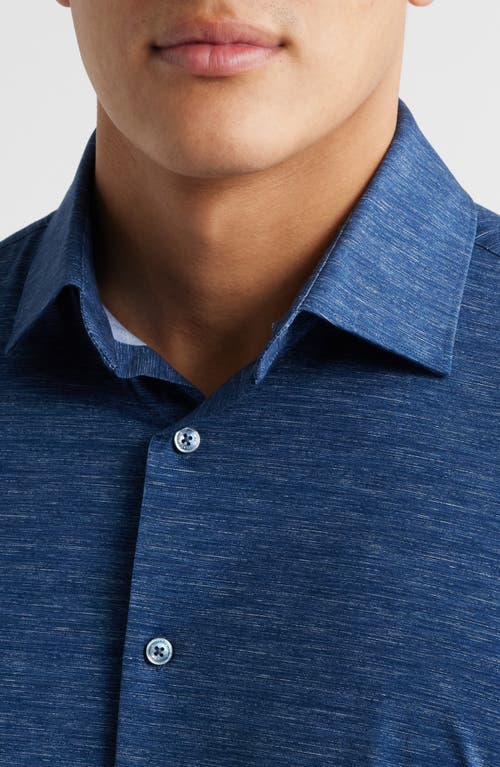 Bugatchi James Ooohcotton® Space Dye Button-up Shirt In Blue