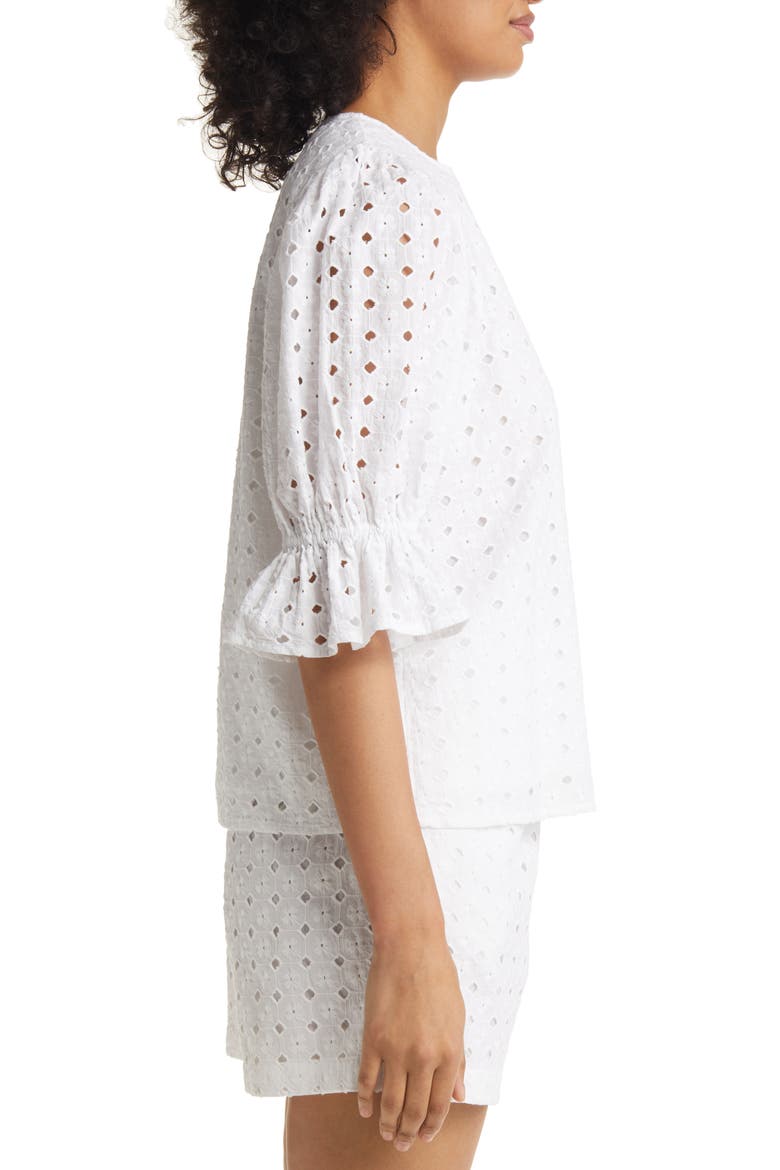 Matching Family Moments Eyelet Puff Sleeve Blouse, Alternate, color, WHITE
