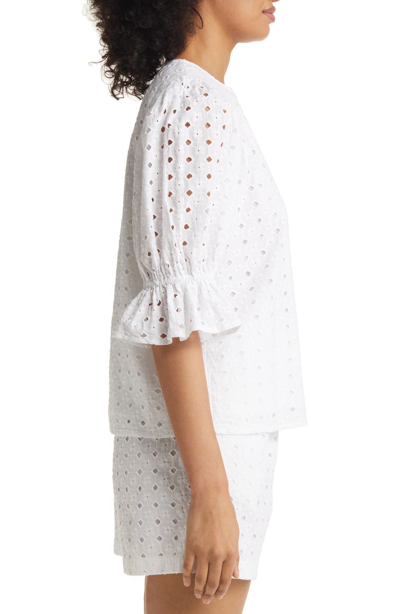Nordstrom Matching Family Moments Eyelet Puff Sleeve Blouse, Alternate, color,