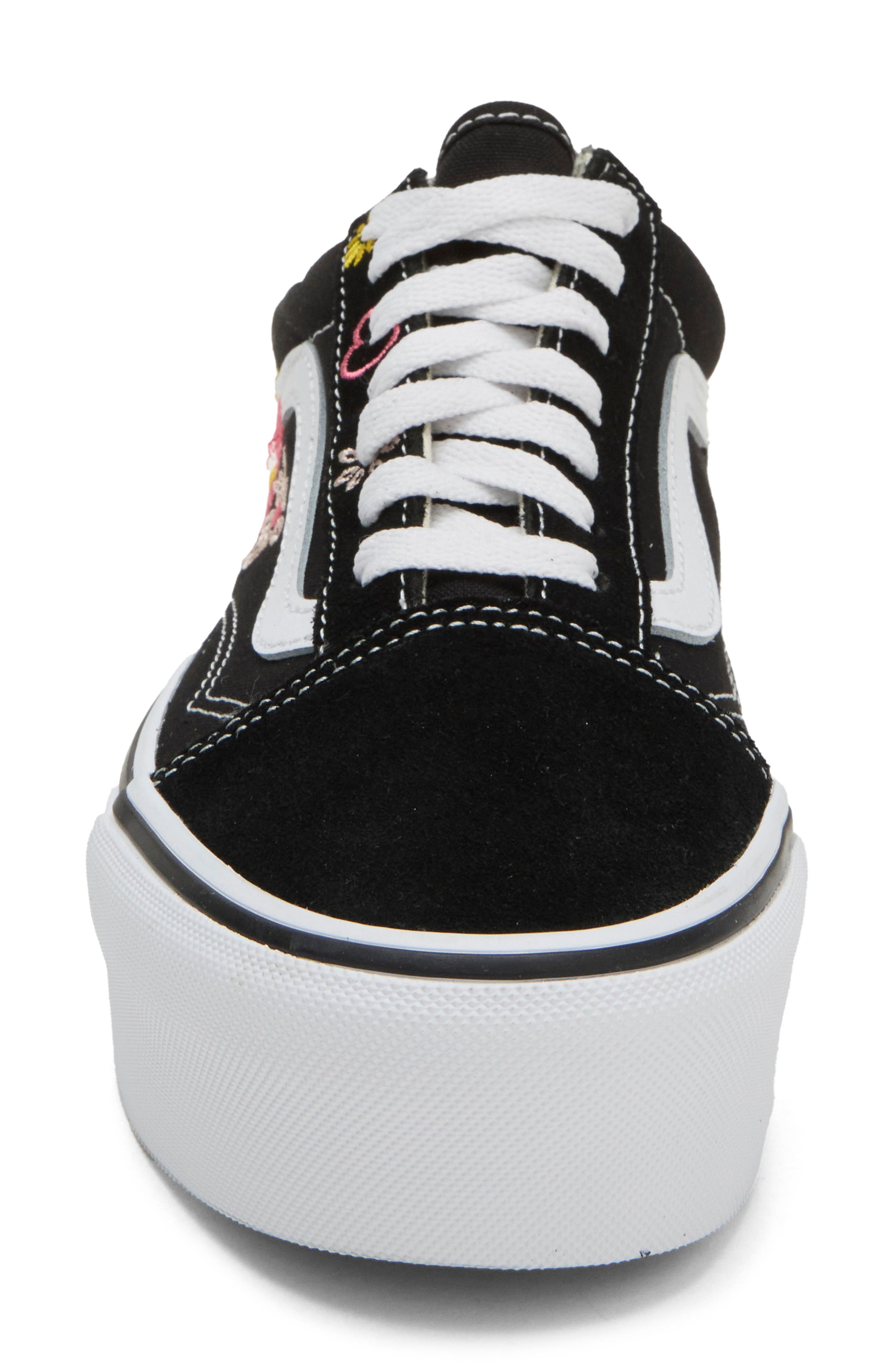 OLD SKOOL PLATFORM EMBROI, Alternate, color, BLACK/TRUE WHITE