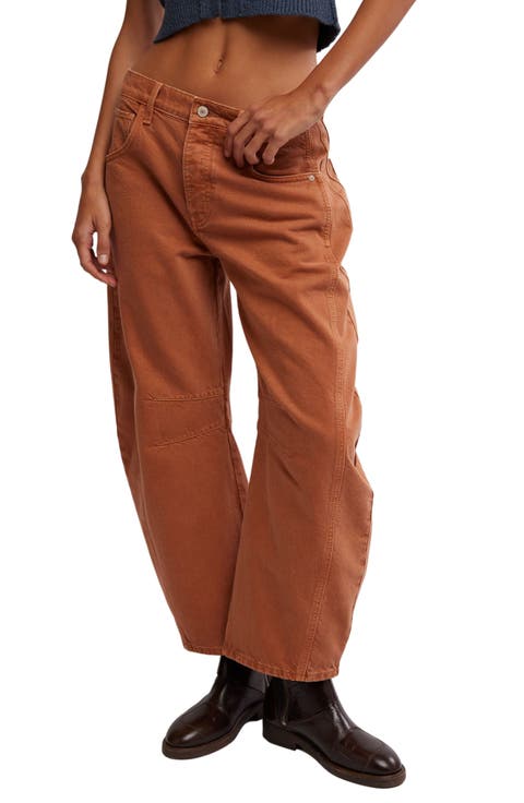 Good Luck Mid Rise Barrel Leg Jeans (Milk)