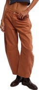 Free People We The Free Good Luck Mid Rise Barrel Leg Jeans