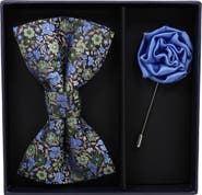 Ben Sherman Floral Bow Tie & Lapel Pin Set