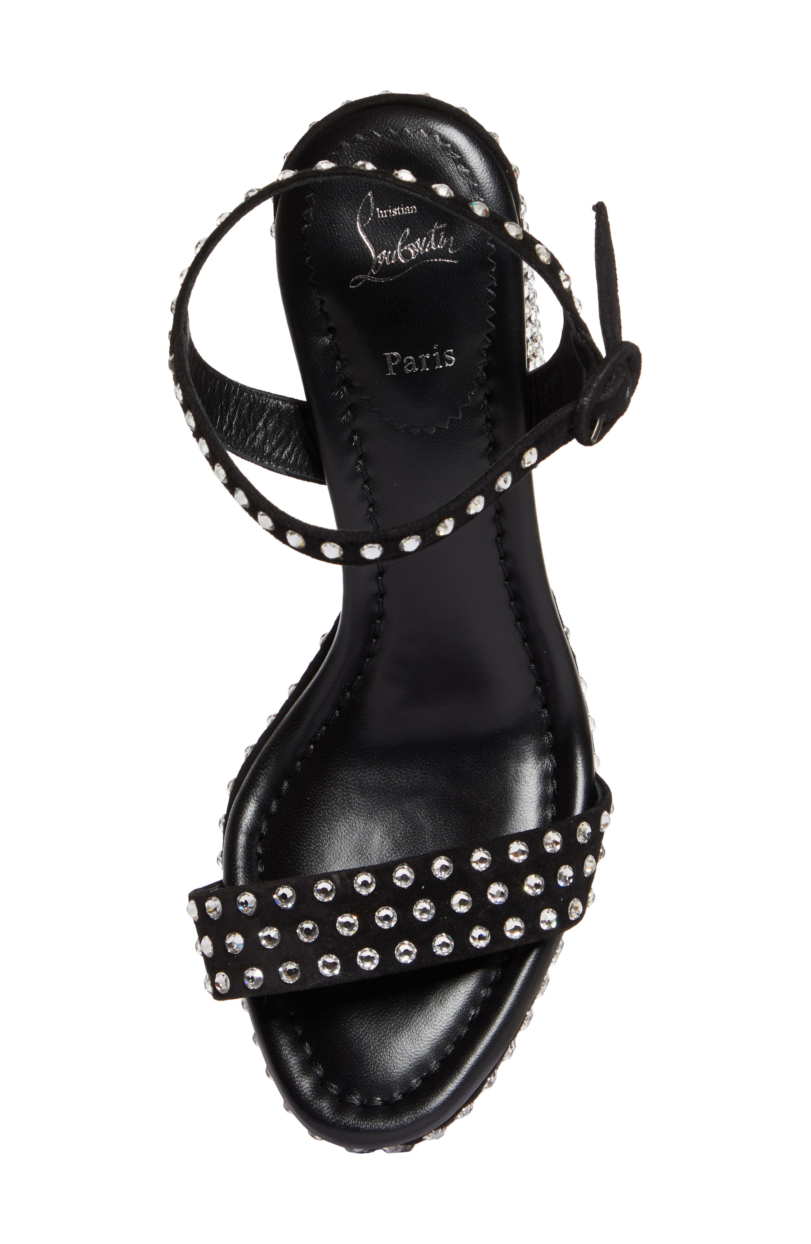 Christian Louboutin Movida Jane Quarter Strap Platform Sandal, Alternate, color, Black