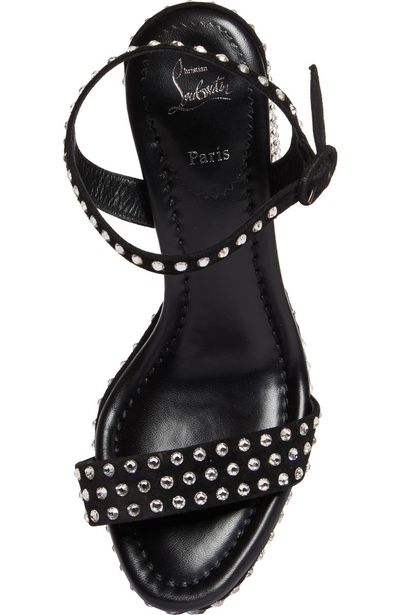 Christian Louboutin Movida Jane Quarter Strap Platform Sandal, Alternate, color, Black