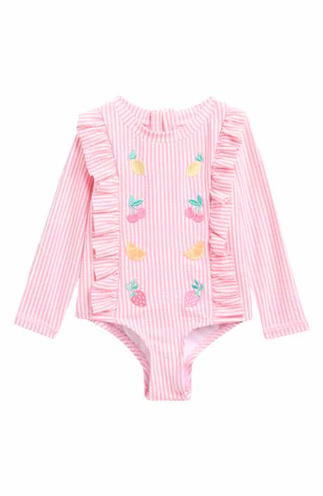 Nicole Miller Seersucker One-Piece Rashguard