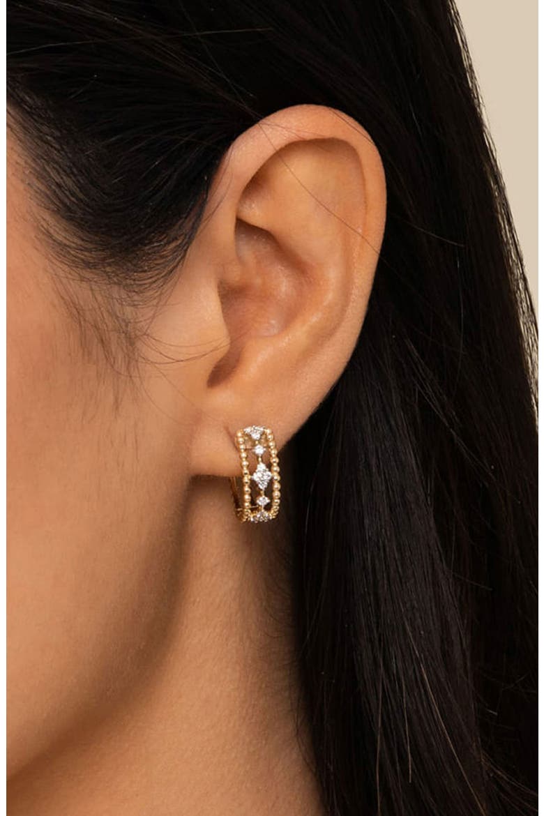 Bujukan Diamond Hoop Earrings, Alternate, color, GOLD