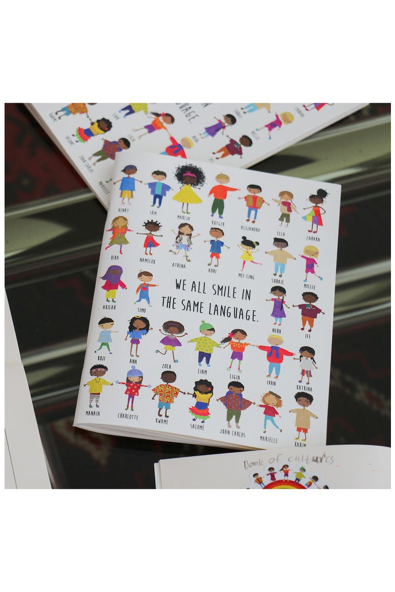 'We All Smile In The Same Language' Notebook, Alternate, color, WHITE