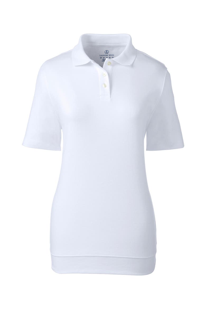 Short Sleeve Banded Bottom Polo Shirt, Alternate, color, White