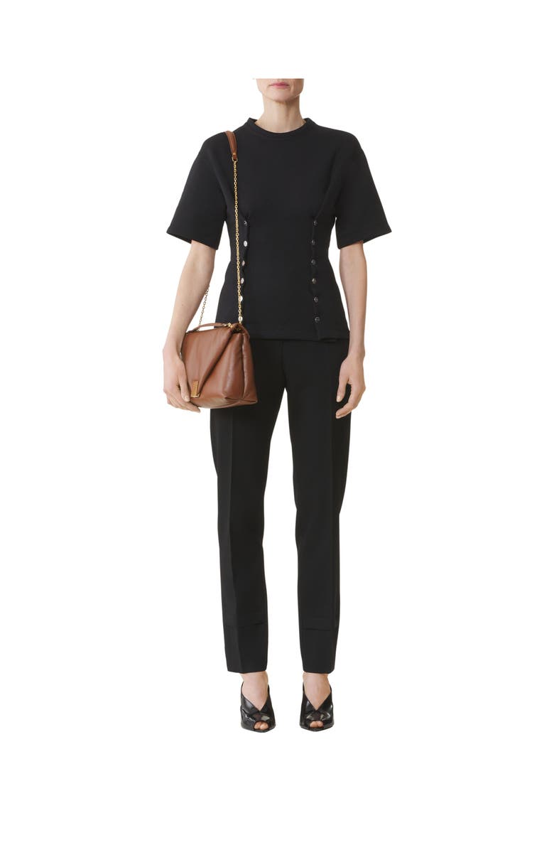 Lanvin Cotton Fleece And Cashmere T-Shirt, Alternate, color, Black