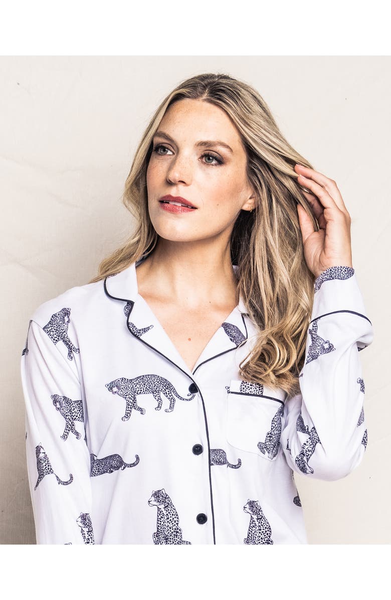 Petite Plume Panther Print Pajamas, Alternate, color, 