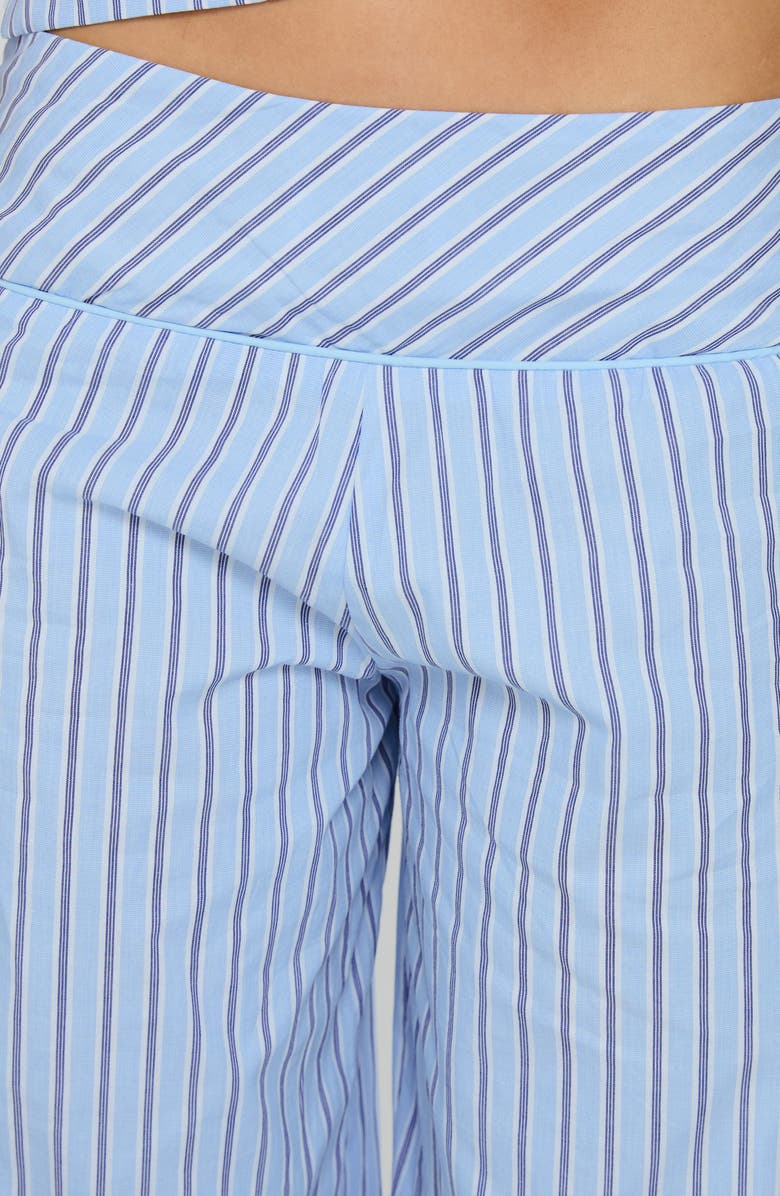 Princess Polly Sofea Stripe Wide Leg Pants, Alternate, color, Blue Stripe