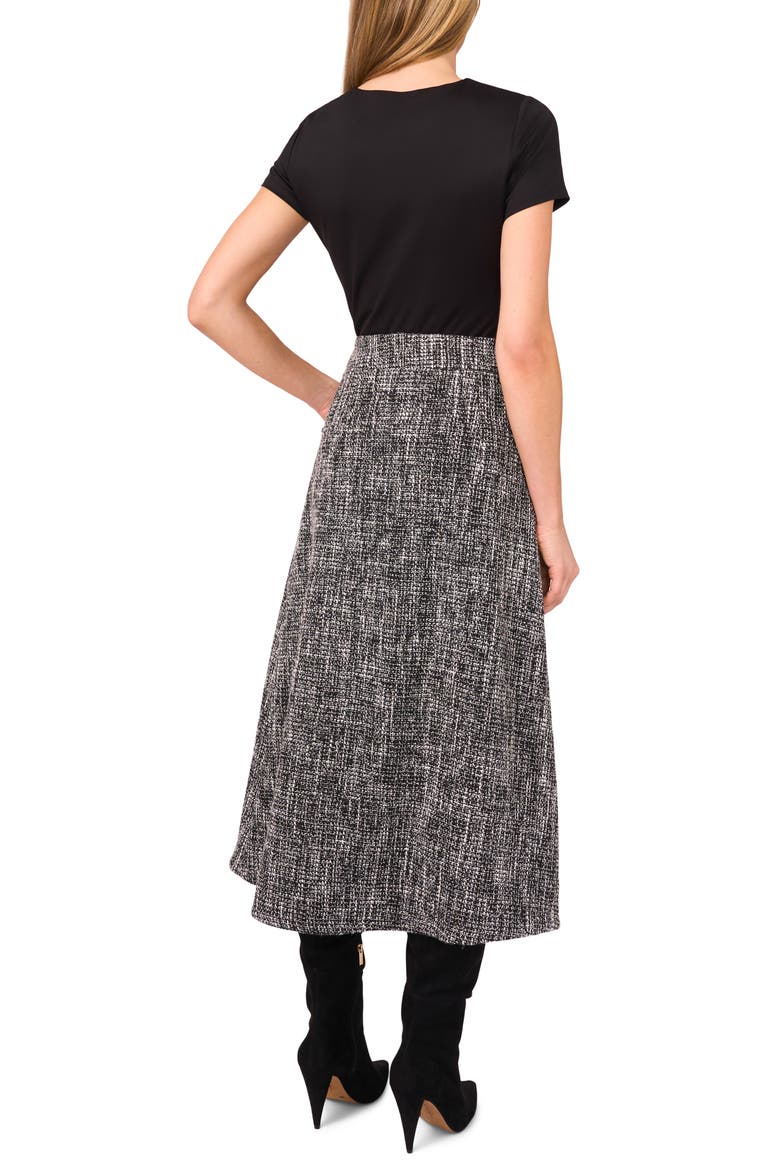 Flare Midi Skirt, Alternate, color, RICH BLACK
