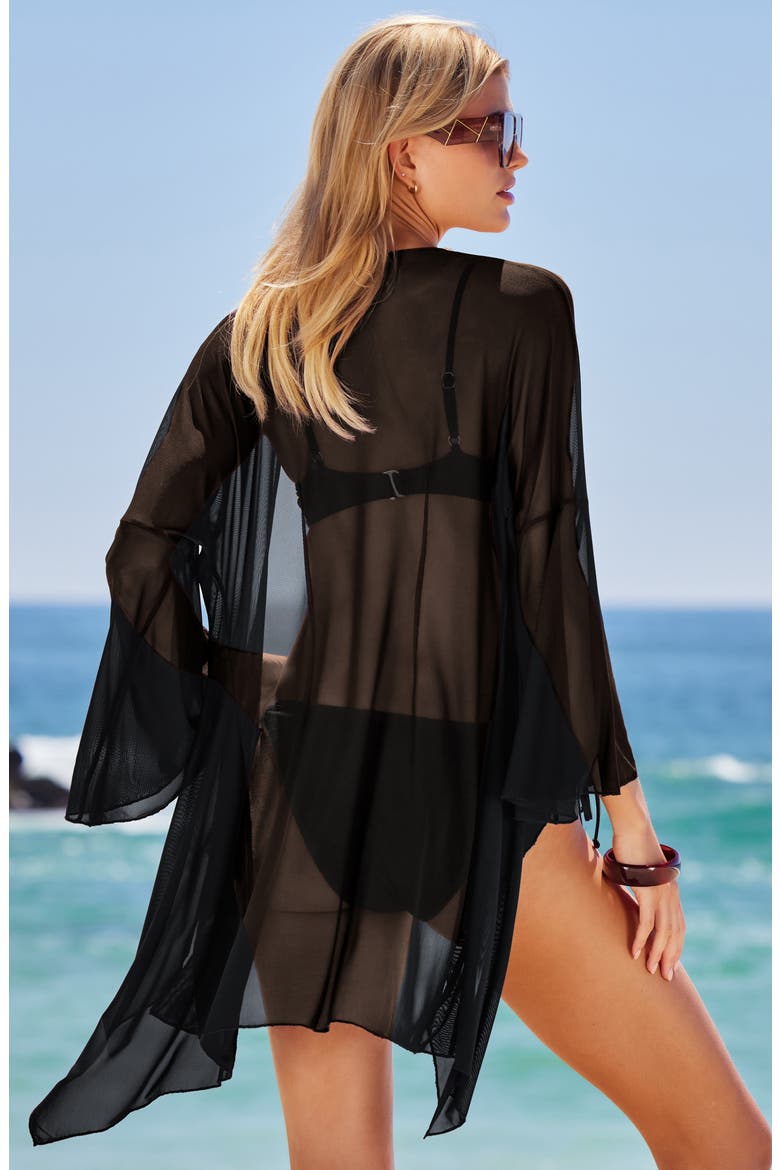 Muse Mesh Cover-Up Jacket, Alternate, color, BLACK