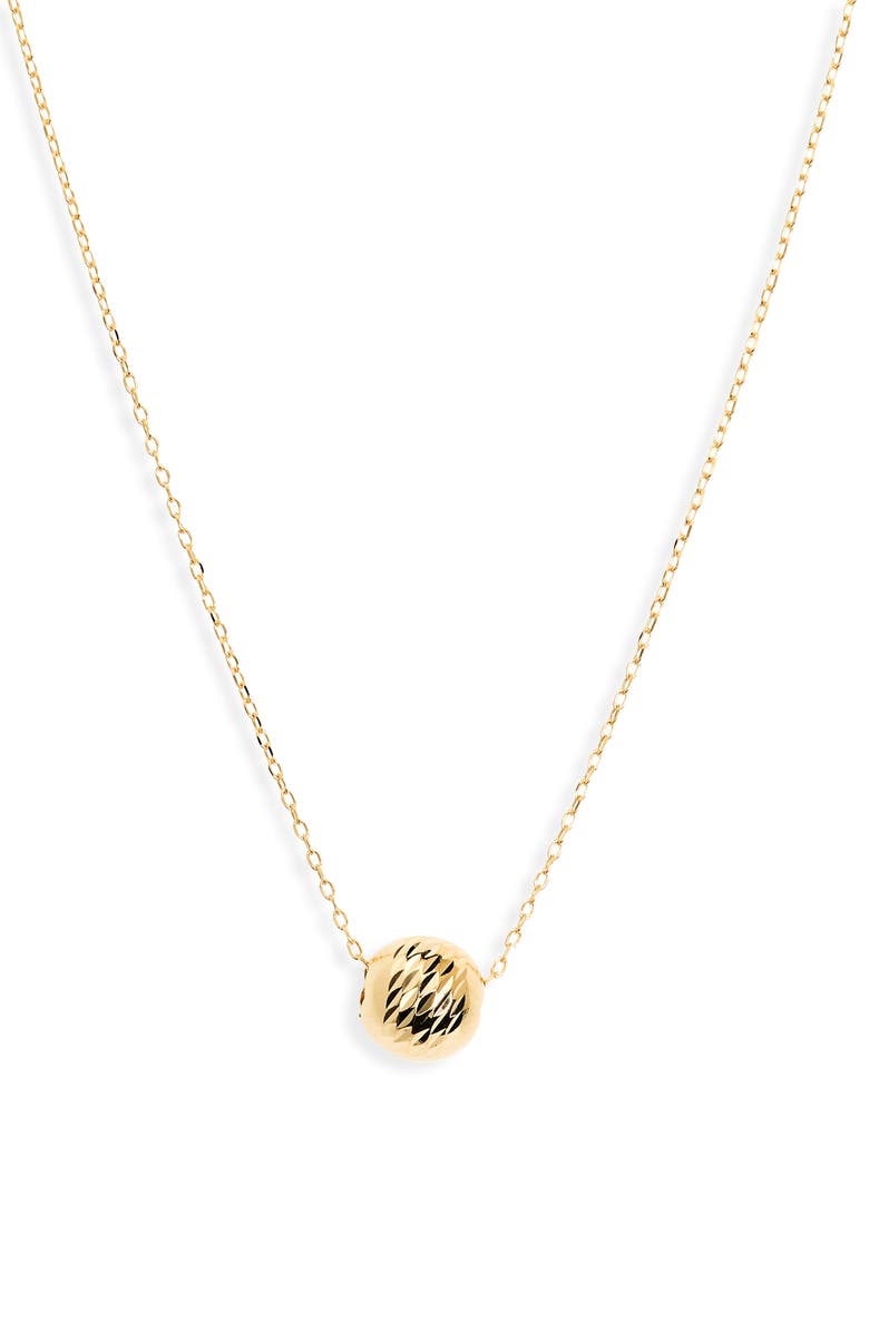Bony Levy 14K Gold Sphere Pendant Necklace, Main, color, 14K Yellow Gold