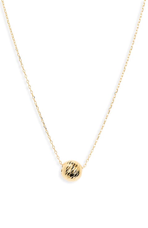 14K Gold Sphere Pendant Necklace (Nordstrom Exclusive)