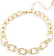 Panacea Crystal Link Chain Bracelet