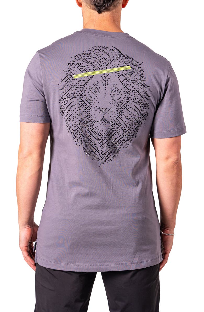 Maceoo Neon Asad Embellished T-Shirt, Alternate, color, Grey