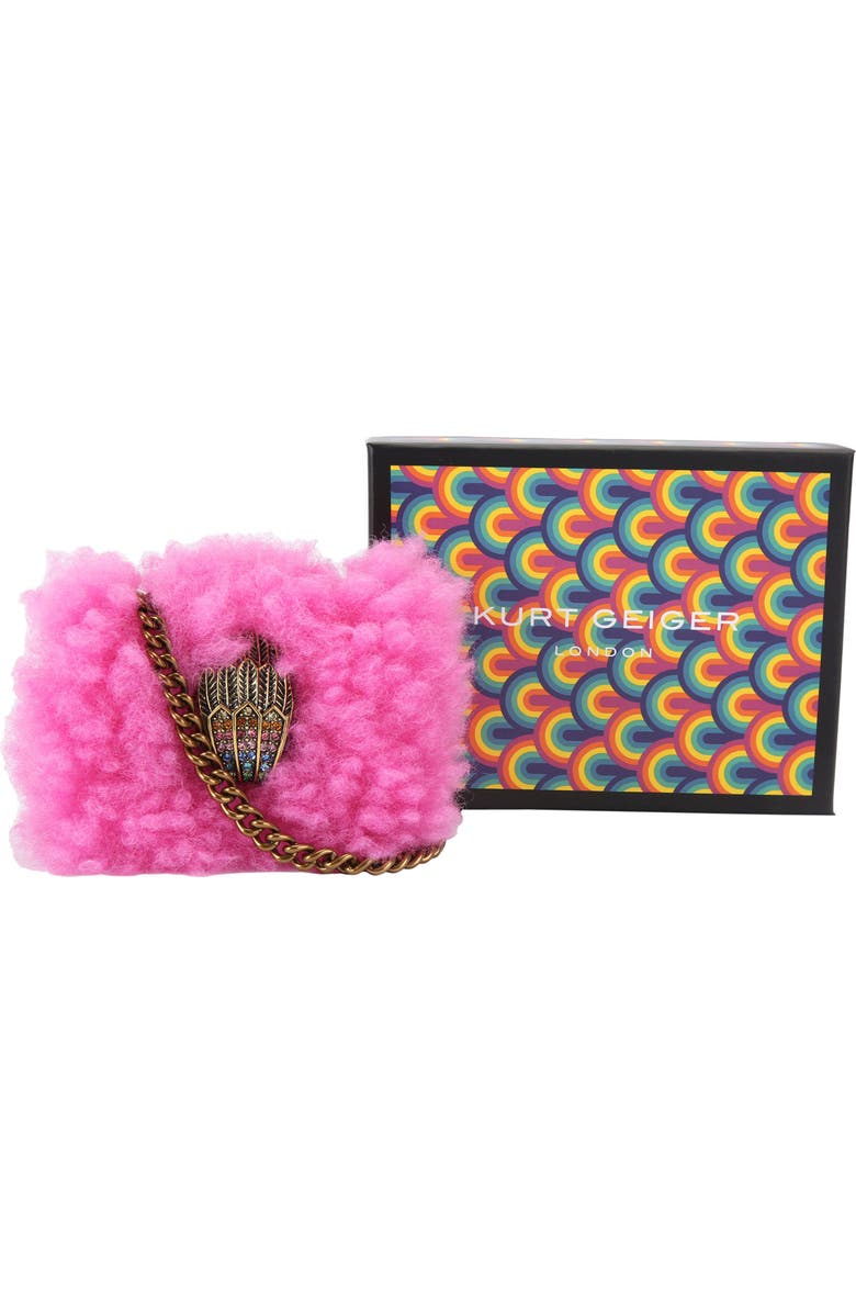 Kurt Geiger London Micro Kensington Faux Fur Crossbody Bag, Alternate, color,