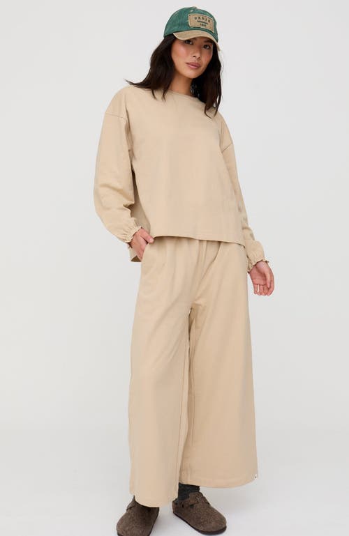 Turtledove London Organic Cotton Noor Wide Leg Trousers In Gray