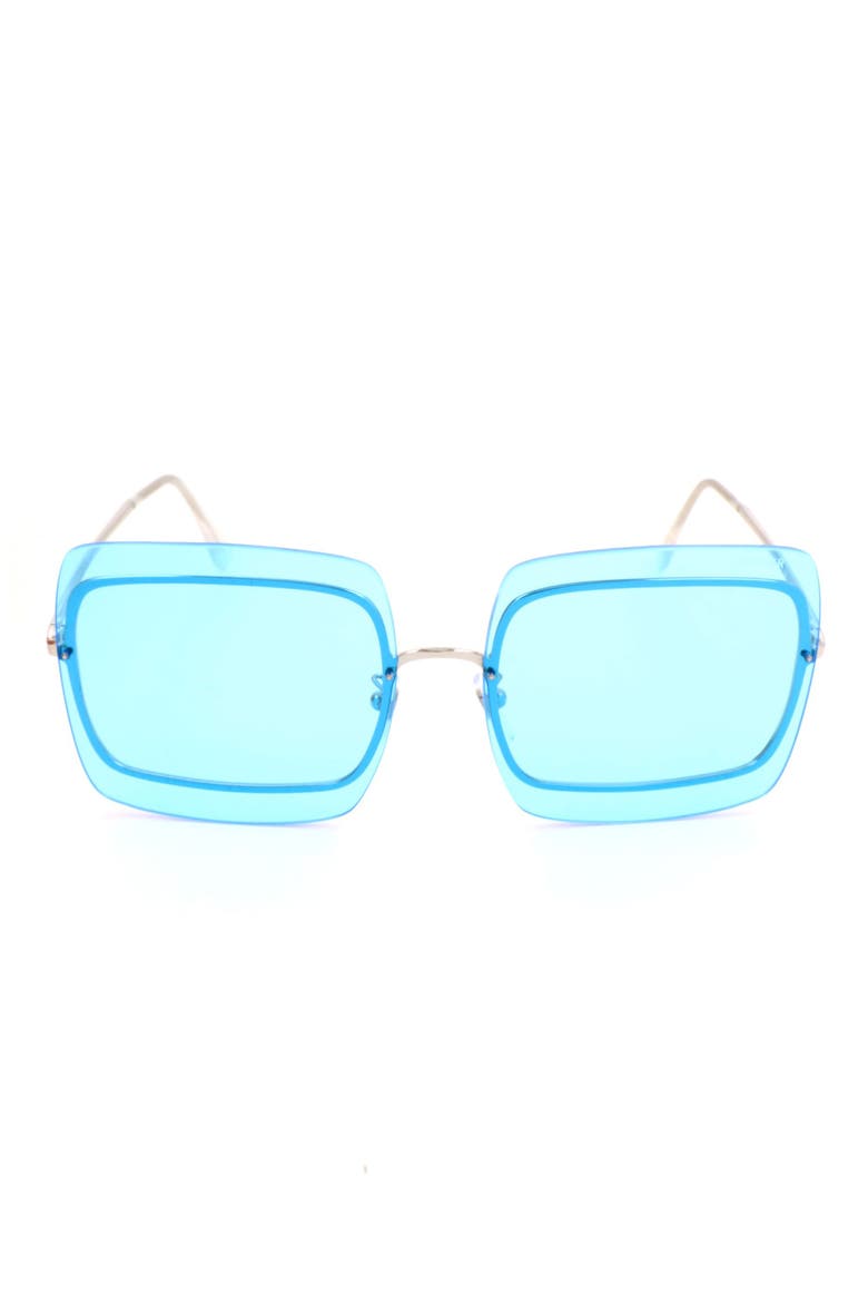 52mm Square Sunglasses, Main, color, BLUE
