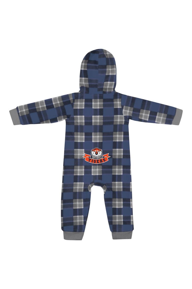Infant Colosseum  Navy Auburn Tigers Full-Zip Plaid Hoodie Long Sleeve Jumper, Alternate, color, Navy