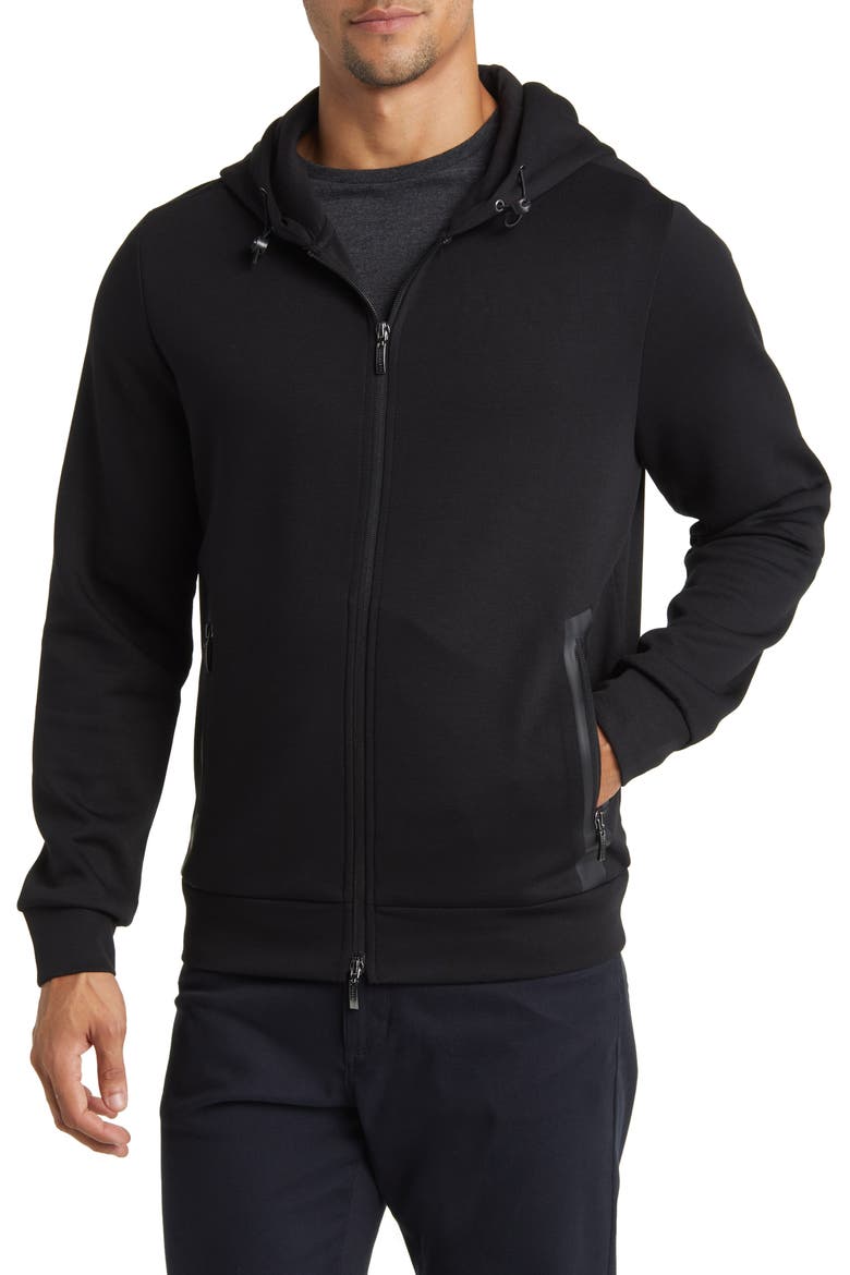 Brixton Zip Hoodie, Alternate, color, BLACK