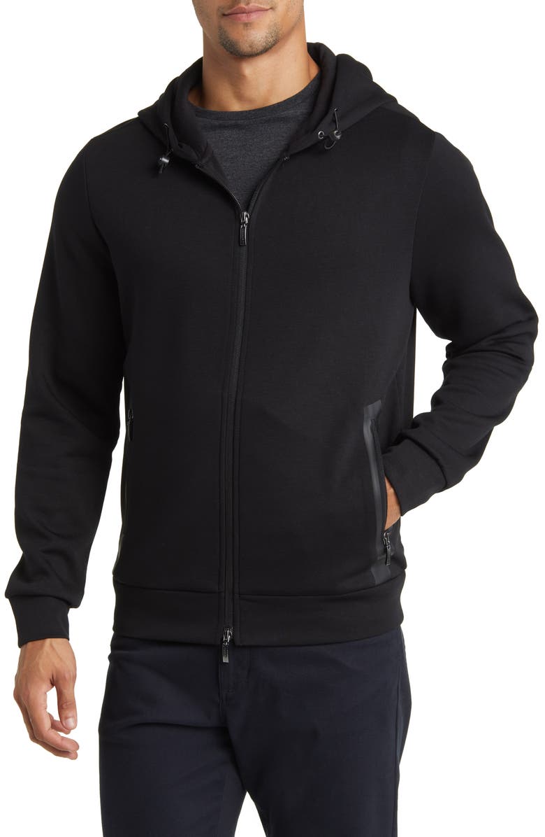 Robert Barakett Brixton Zip Hoodie, Alternate, color, Black