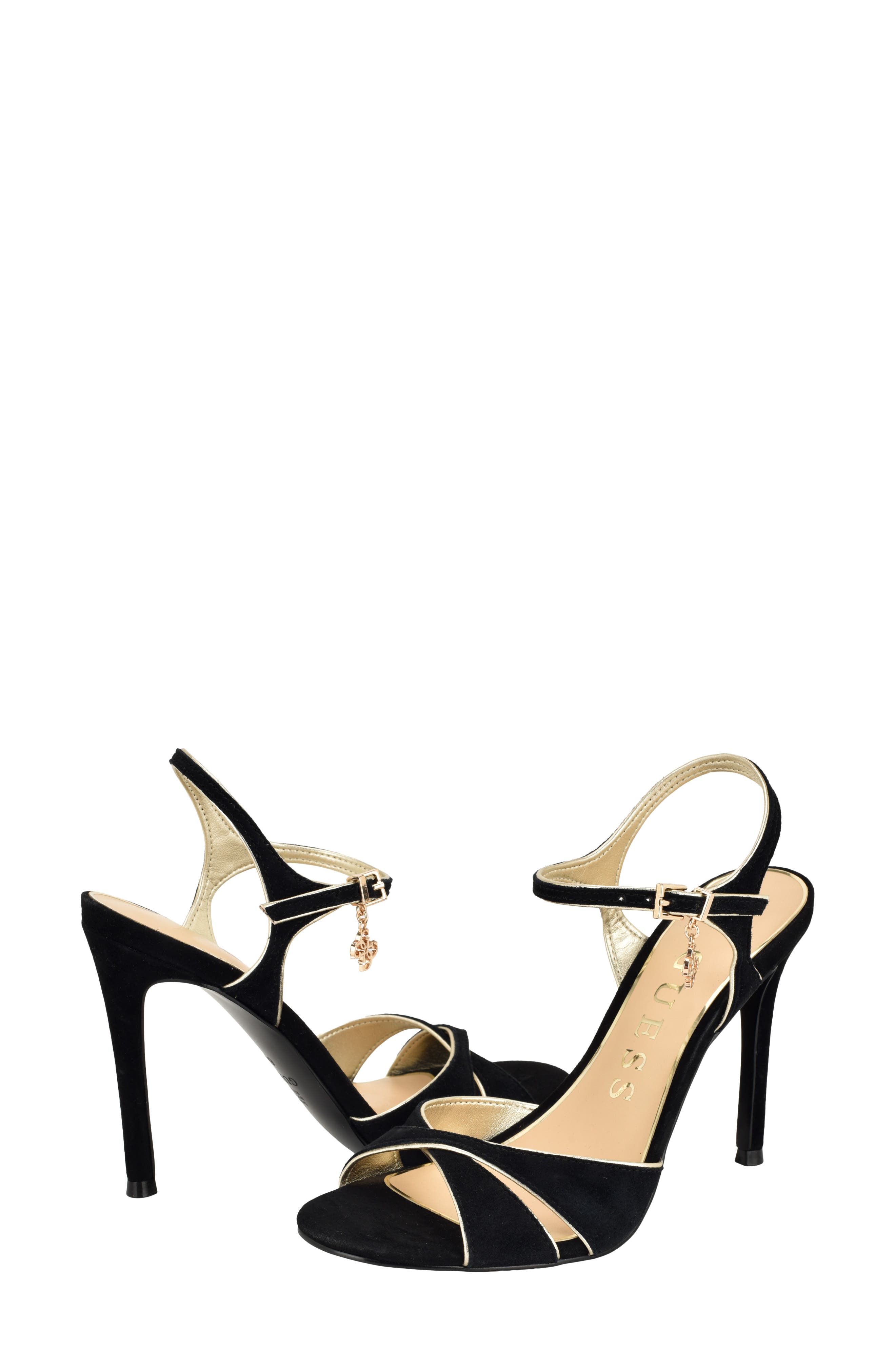 Chaylen Leather Sandal, Alternate, color, BLACK