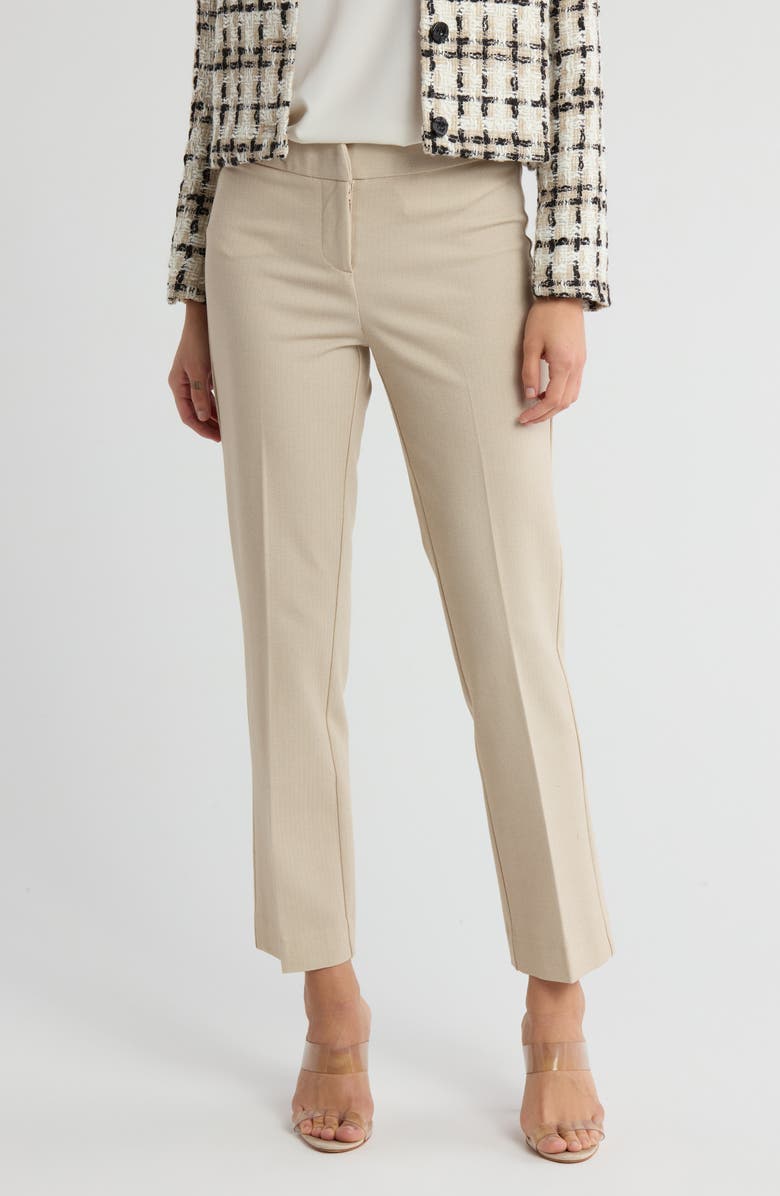 Amanda & Chelsea Chelsea Slim Straight Ankle Pants, Main, color, White Camel