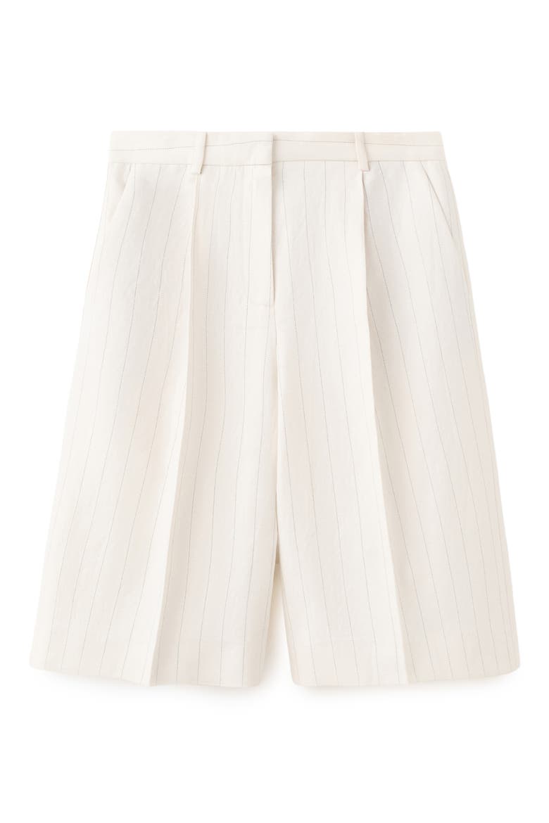 Argelia Pleated Bermuda shorts, Main, color, LIGHT BEIGE