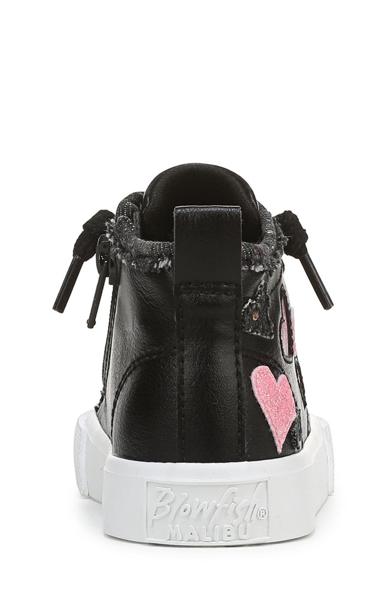 Blowfish Malibu Kids' Vibin' High Top Sneaker, Alternate, color, Black Multi Faux Leather