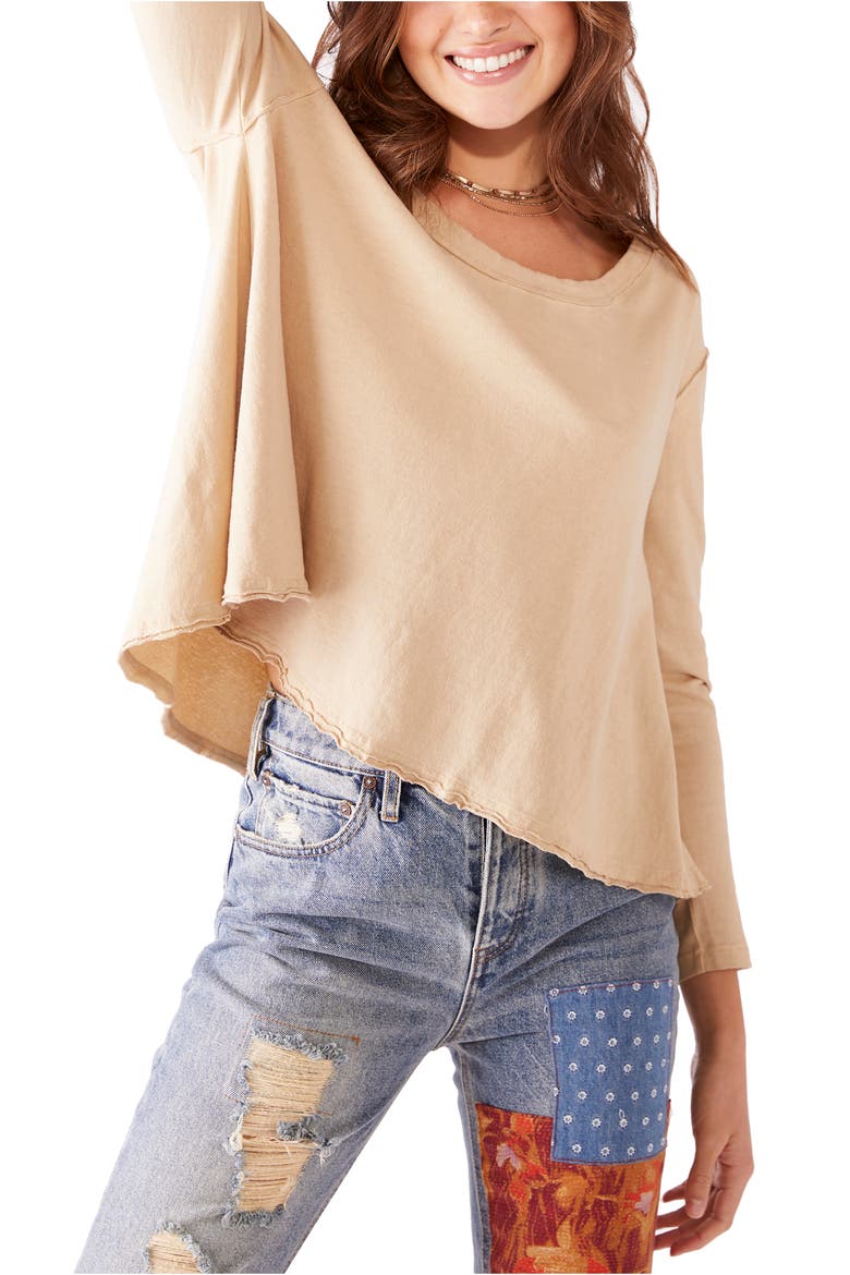 We the Free by Free People Peony Long Sleeve Top, Alternate, color, CACTUS SILK