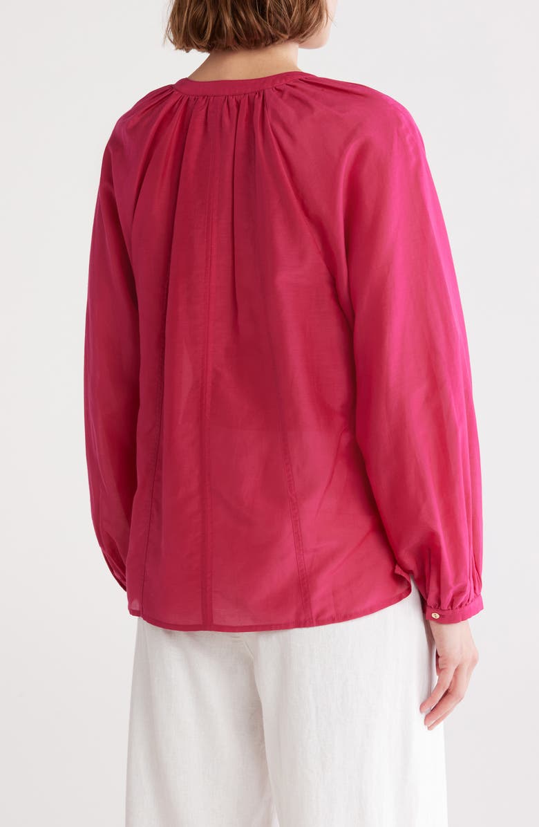 Tommy Bahama Agua Amara Long Sleeve Peasant Top, Alternate, color, Pink Papaya