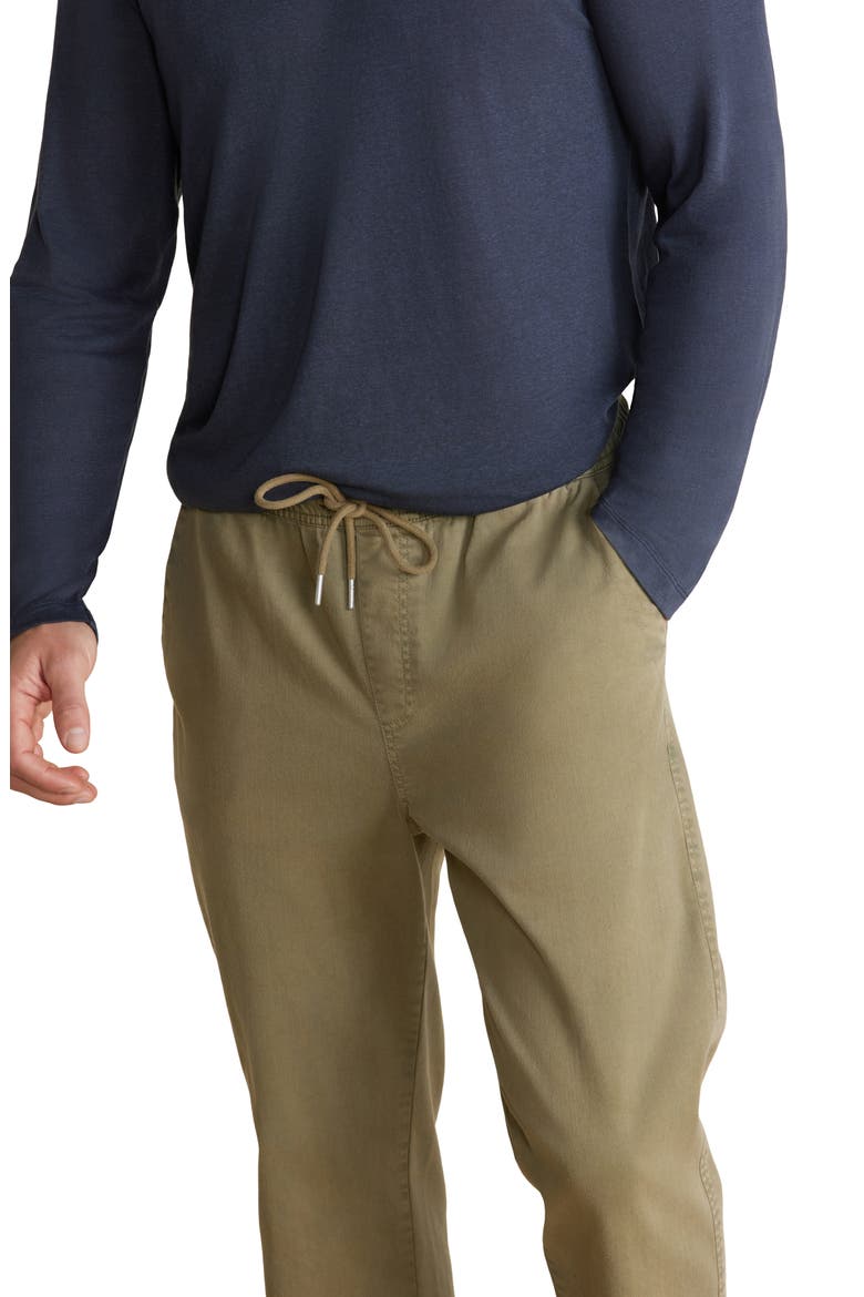 Malibu Collection® Stretch Cotton Twill Pants, Alternate, color, MILITARY