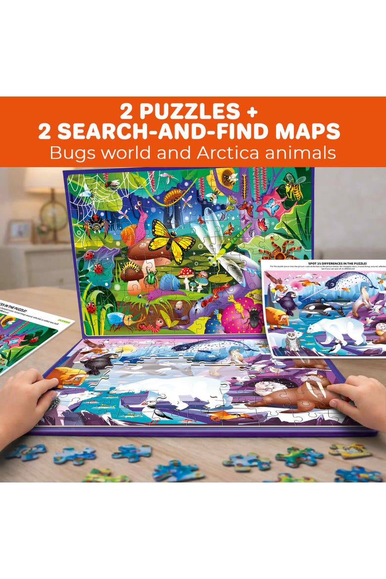 100 PCS Magnetic Kids Jigsaw Puzzle Book, Alternate, color, Bugs