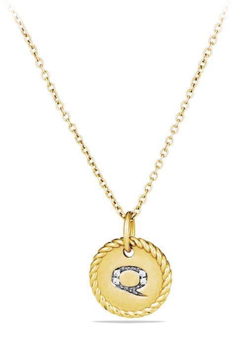 Cable Collectibles Diamond Initial Pendant Necklace