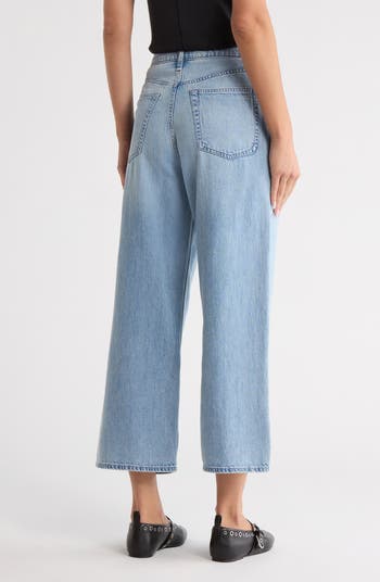 Annie High Waist Crop Wide Leg Jeans