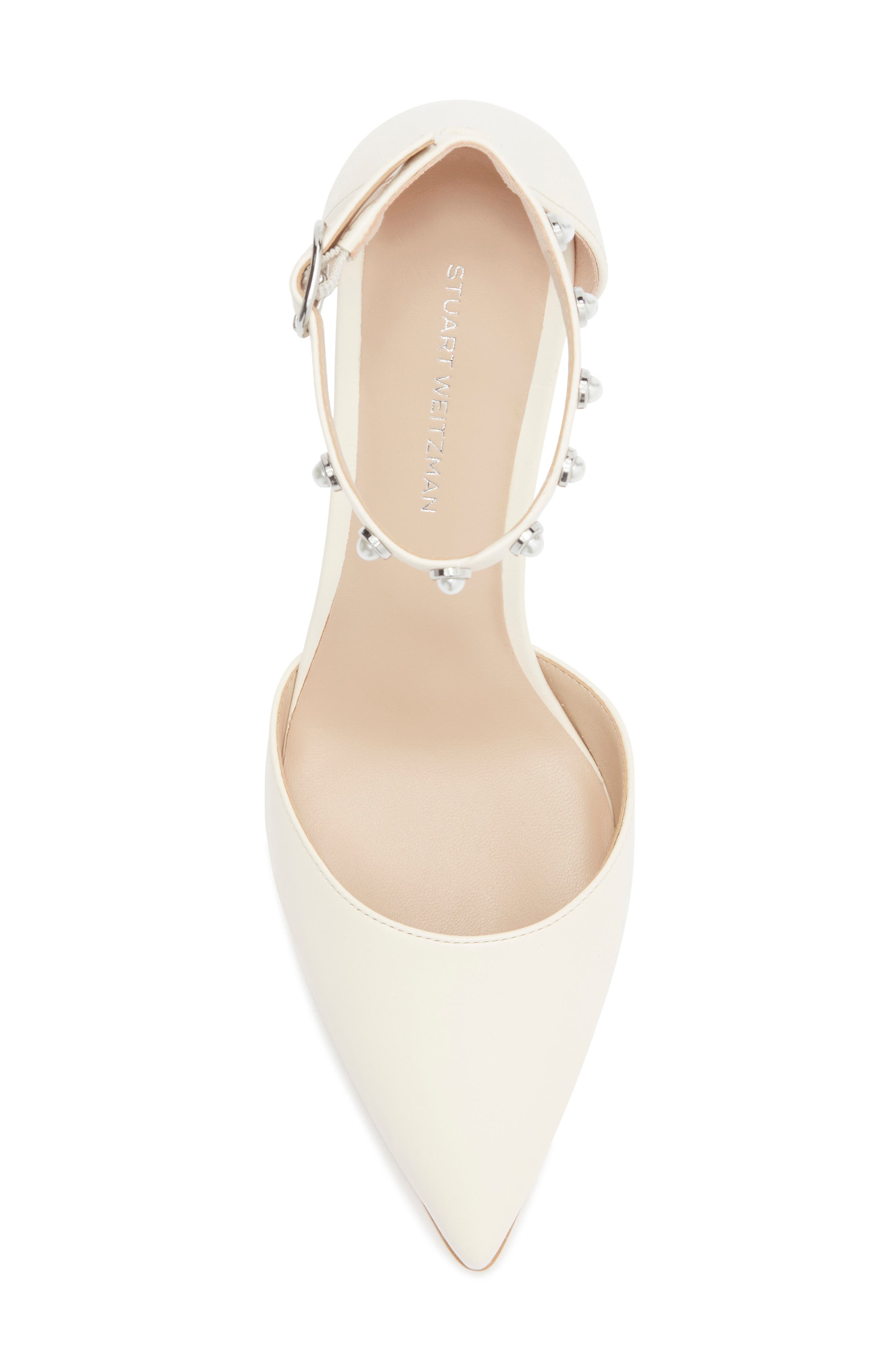 Faux Pearl Block Heel Pump, Alternate, color, SEASHELL