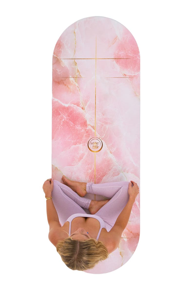 Meraki - Yoga /Pilates Mat - Vegan Suede - Made for Hot Yoga, Alternate, color, Rose Quartz