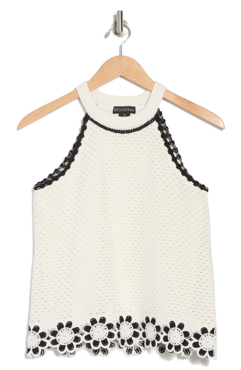 Design History Crochet Sweater Tank, Alternate, color, Vanilla Combo